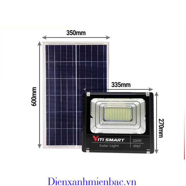 Đèn pha năng lượng mặt trời VITI SMART công suất - 200W