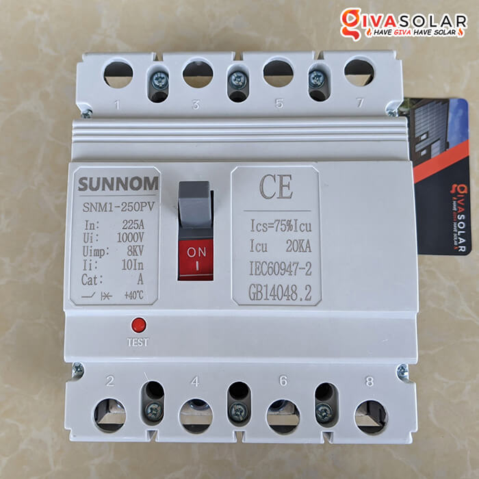 MCCB Sunnom 4P 225A 1000VDC
